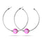 Pink | Silver | Mermaid Glass Hoop Earrings