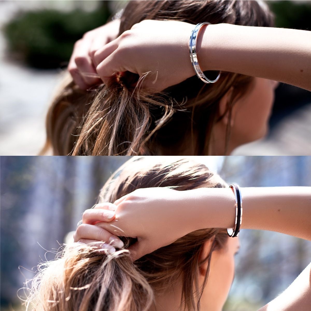 Silver | Hair Elastic Bangle