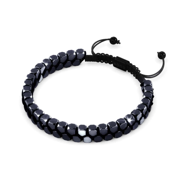 Sacred Geom | Hematite | Gunmetal | Octahedron Bracelet | Men's