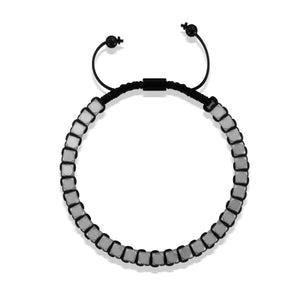 Sacred Geom | Matte Hematite | Gunmetal | Octahedron Bracelet | Men's