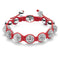 Silver Red Crystal Kikiballa Bracelet