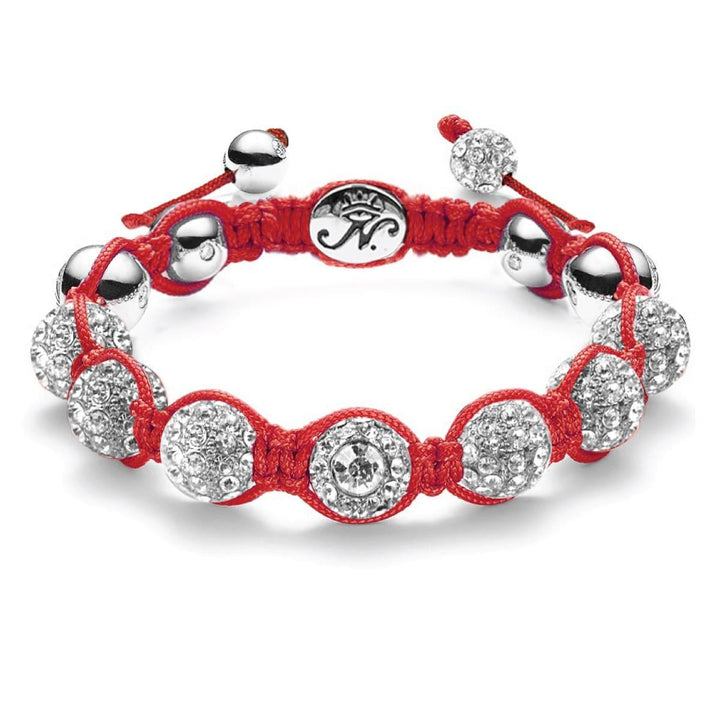 Silver Red Crystal Kikiballa Bracelet