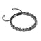 Men's | Silver | Black | Kismet Links Bracelet | Thin