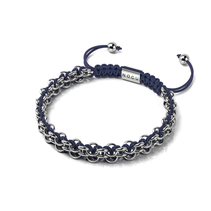 Sumatran Elephant Links | Mini Kismet Bracelet | Blue x Silver