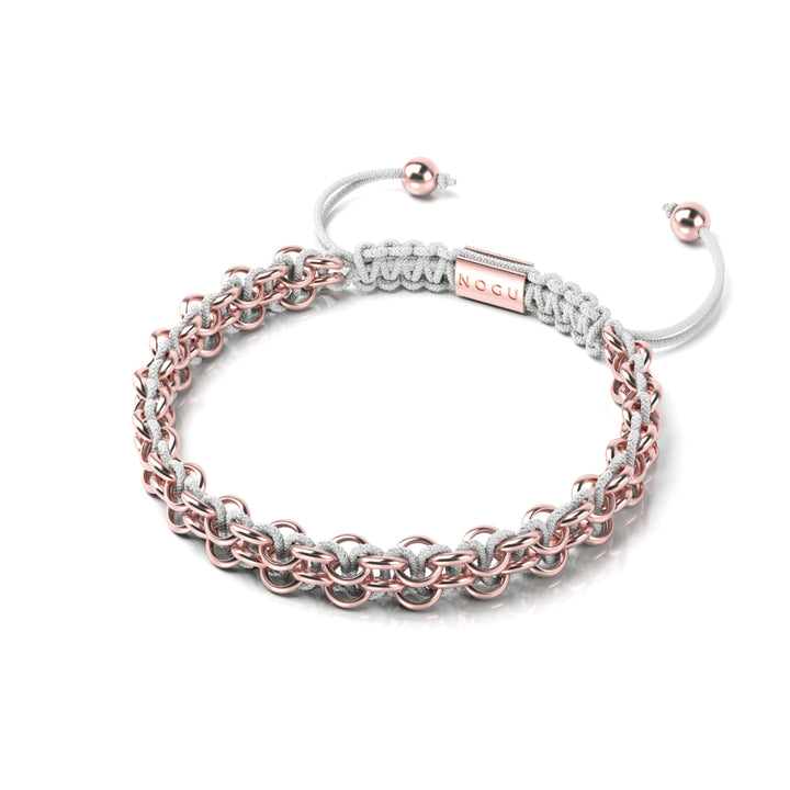Supreme Kismet Links Bracelet | 18k Rose Gold | White | Thin