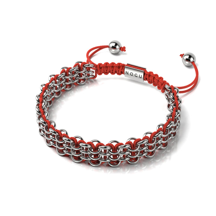 Supreme Kismet Links Bracelet | Silver | Red