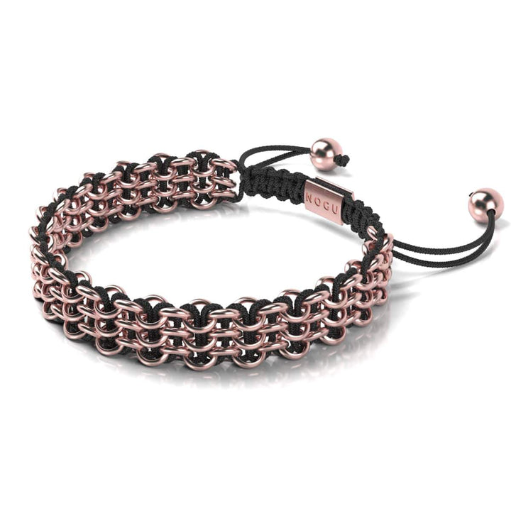 Men's | 18k Rose Gold | Black | Kismet Links Bracelet