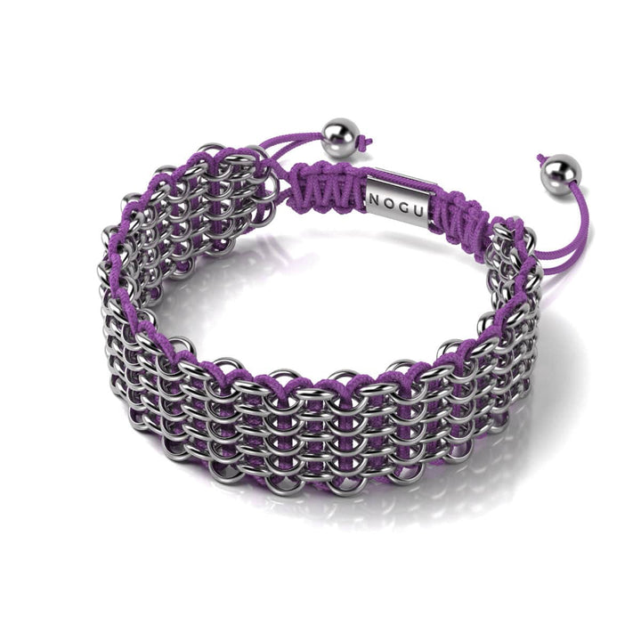 Bonobo Links | Deluxe Kismet Bracelet | Purple x Silver | Men's