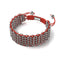 Red Panda Links | Deluxe Kismet Bracelet | Red x Silver | Men's