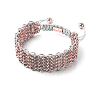 Tree Sloth Links | Deluxe Kismet Bracelet | White x Rose Gold | Men's
