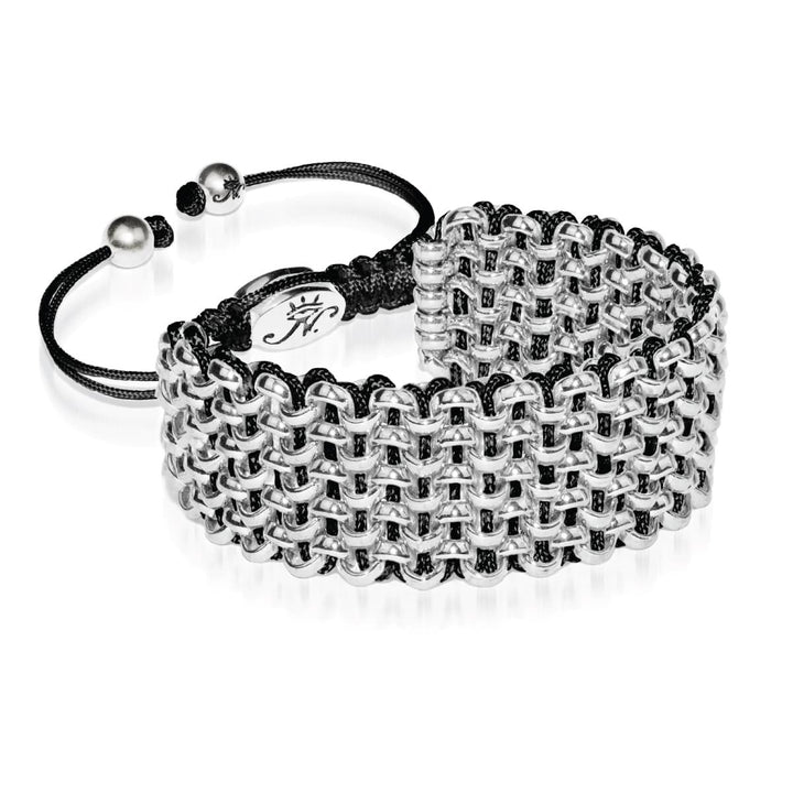 Silver Kismet Links Bracelet | Black | Deluxe