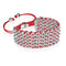 Silver Kismet Links Bracelet | Crimson Red | Deluxe