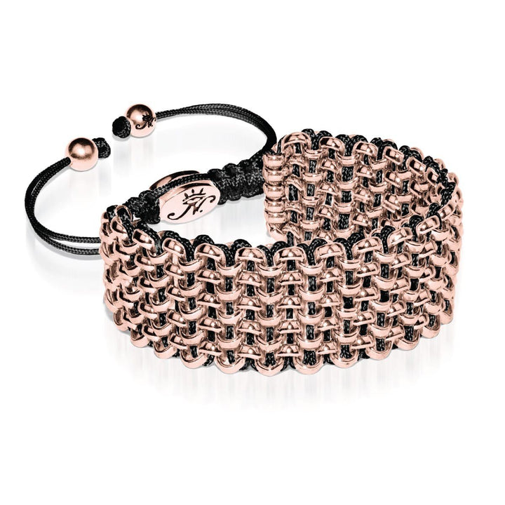 RoseGold Kismet Links Bracelet | Black | Deluxe