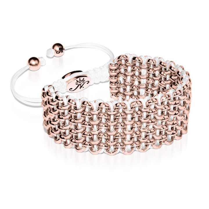 RoseGold Kismet Links Bracelet | White | Deluxe