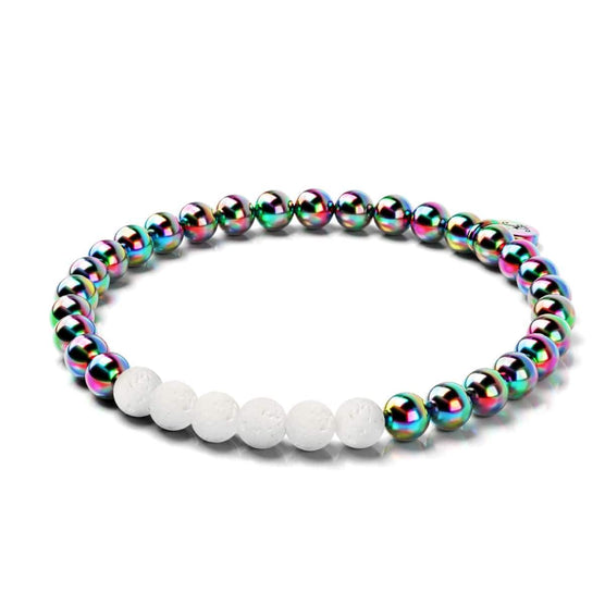 Unicorn Silver and White | Lava Rock Diffuser Bracelet