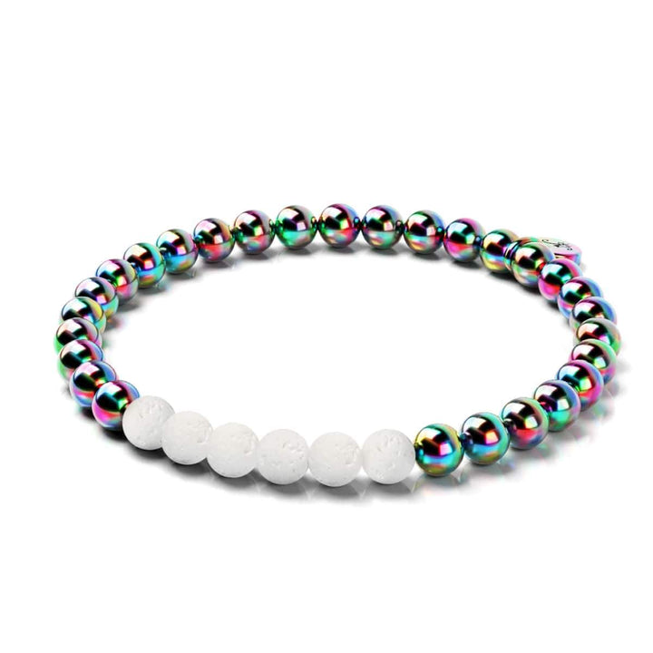 Unicorn Silver and White | Lava Rock Diffuser Bracelet