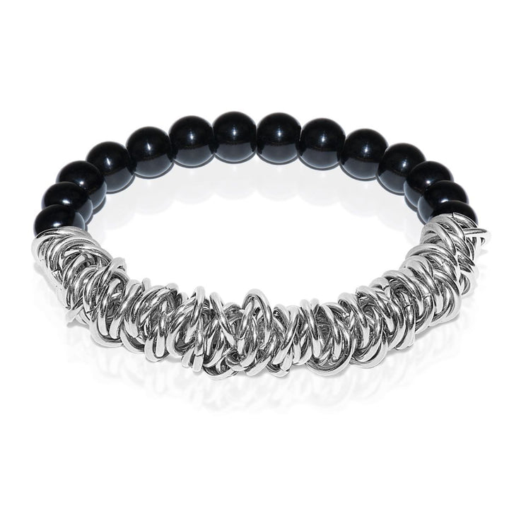 Silver | Black Onyx | Links of Love Bracelet