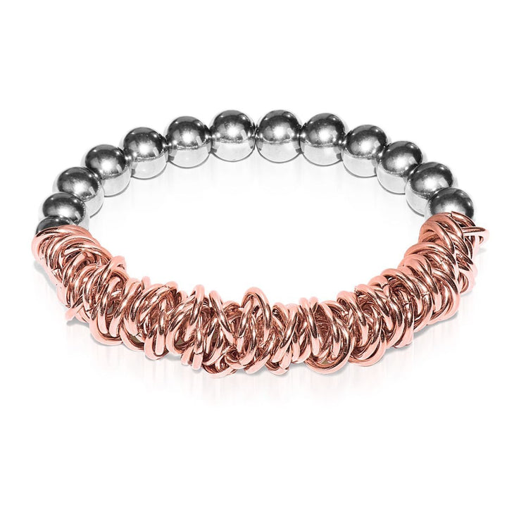 Silver | 18k Rose Gold | Links of Love Bracelet