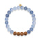 New Beginnings | Gold Mala Yoga Bracelet | Blue Aventurine