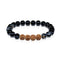 Hands of Fate | Gold Mala Yoga Bracelet | Black Line Agate