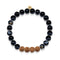 Hands of Fate | Gold Mala Yoga Bracelet | Black Line Agate