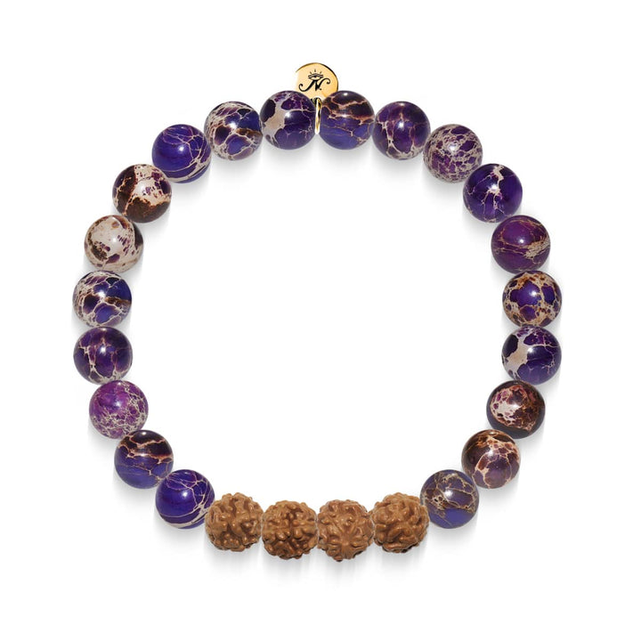 Premonition | Gold Mala Yoga Bracelet | Purple Regarte