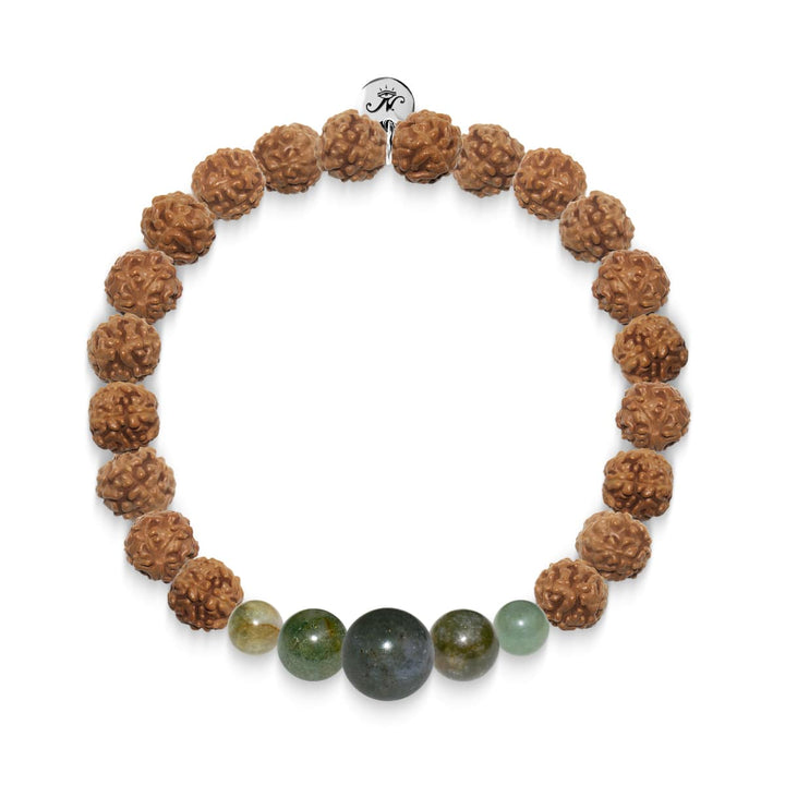 Connection | Silver Mala Yoga Bracelet | Indian Agate