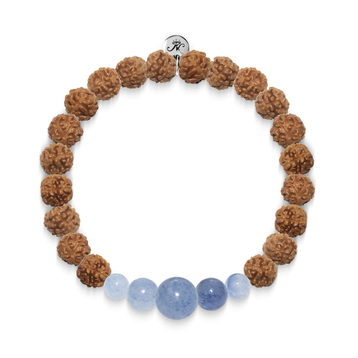 Winds of Change | Silver Mala Yoga Bracelet | Blue Aventurine