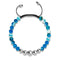 Blue Line Agate | Silver | Balance Gemstone Macrame Bracelet