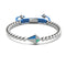 Kite | Silver & Blue | Enamel | Crystal Macrame Charmballa Bracelet
