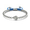 Kite | Silver & Blue | Crystal Macrame Charmballa Bracelet