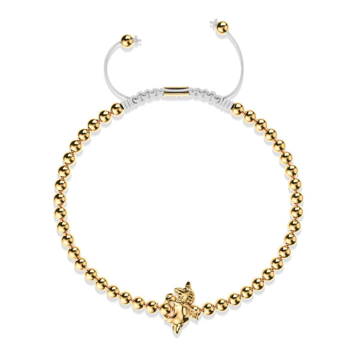 Pegasus | 18k Gold | Winged Unicorn Macrame Charm Bracelet