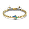 Kite | 18k Gold & Cream | Enamel | Crystal Macrame Charmballa Bracelet