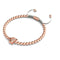 Crystal Fox | 18k Rose Gold | White | Macrame Charmballa Bracelet