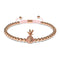 Pina Colada | 18k Rose Gold | Pink | Crystal Pineapple | Macrame Charmballa Bracelet