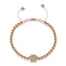 Paw | 18k Rose Gold | Pink | Crystal Pup Print | Macrame Charmballa Bracelet