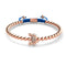Crystal Sea Crab | 18k Rose Gold | Blue | Macrame Charmballa Bracelet