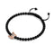 Crystal Sea Crab | 18k Rose Gold & Gunmetal | Black | Macrame Charmballa Bracelet | Men's