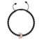 Crystal Sea Crab | 18k Rose Gold & Gunmetal | Black | Macrame Charmballa Bracelet