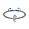Reef | Unicorn Steel | Seahorse Macrame Charm Bracelet