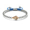 Kite | 18k Rose Gold & Silver & Blue | Crystal Macrame Charmballa Bracelet