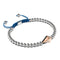 Kite | 18k Rose Gold & Silver & Blue | Enamel | Crystal Macrame Charmballa Bracelet
