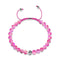 Magenta | Silver | Mermaid Glass Macrame Bead Bracelet