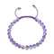 Violet | Silver | Mermaid Glass Macrame Bead Bracelet