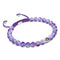 Violet | Silver | Mermaid Glass Macrame Bead Bracelet
