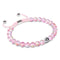 Pink Nebula | Silver | Galaxy Glass Macrame Bead Bracelet
