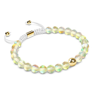 Sunburst | Gold | Galaxy Glass Macrame Bead Bracelet