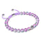 Cosmic Purple | Silver | Galaxy Glass Macrame Bead Bracelet