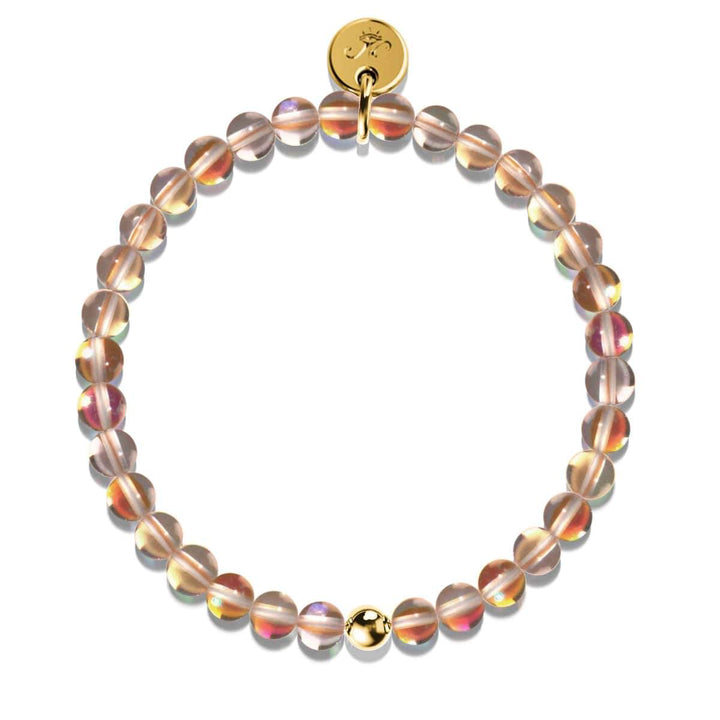 Terra | .925 Sterling Gold Vermeil | Galaxy Glass Bead Bracelet | Men's