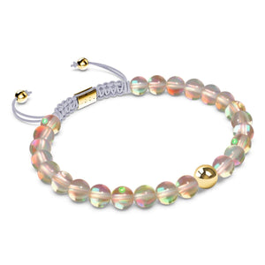 Terra | Gold | Galaxy Glass Macrame Bead Bracelet